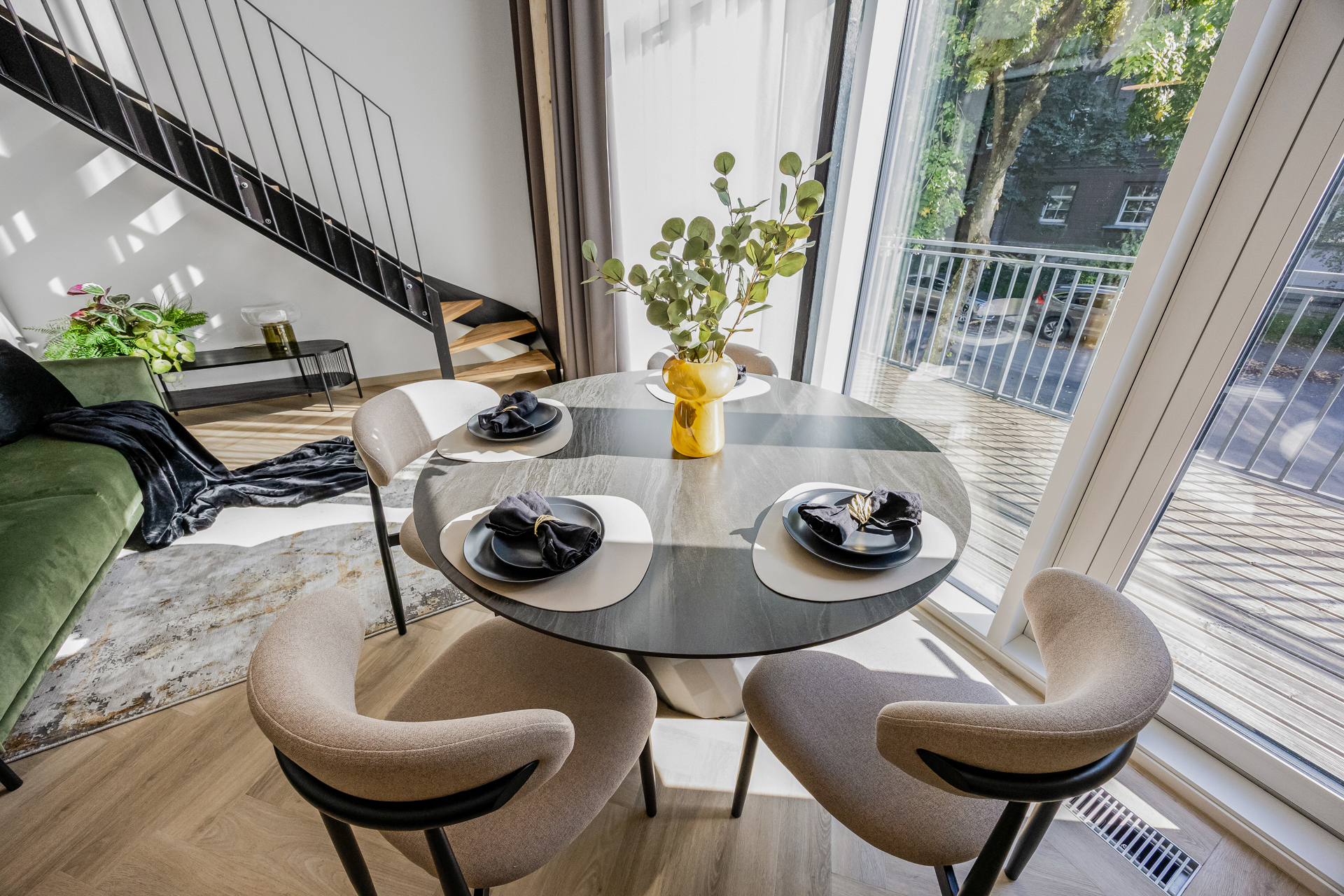 Loft interior with 5-metre ceilings